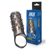 Дымчатая насадка на пенис с выпуклостями - 12 см. - Sex Expert - в Хабаровске купить с доставкой