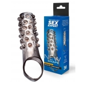 Дымчатая насадка на пенис с выпуклостями - 11 см. - Sex Expert - в Хабаровске купить с доставкой