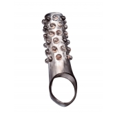 Дымчатая насадка на пенис с выпуклостями - 11 см. - Sex Expert - в Хабаровске купить с доставкой