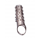 Дымчатая насадка на пенис с шипами и выпуклостями - 12 см. - Sex Expert - в Хабаровске купить с доставкой