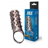 Дымчатая насадка на пенис с шипами и выпуклостями - 12,5 см. - Sex Expert - в Хабаровске купить с доставкой