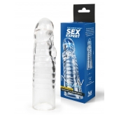 Прозрачная закрытая насадка на член - 15 см. - Sex Expert - в Хабаровске купить с доставкой