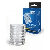 Прозрачная сквозная насадка на пенис с ребрышками - Sex Expert - в Хабаровске купить с доставкой