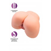 Телесный мастурбатор в форме попки с 2 любовными входами - No Name - в Хабаровске купить с доставкой