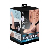 Телесный полый страпон с вибрацией Erection Agents - 24,1 см. - NMC - купить с доставкой в Хабаровске