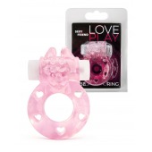 Розовое эрекционное виброкольцо в форме зайчика - 1137 - в Хабаровске купить с доставкой