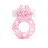 Розовое эрекционное виброкольцо в форме зайчика - 1137 - в Хабаровске купить с доставкой