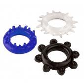 Набор из 3 эрекционных колец разного цвета и рельефа - Boys of Toys - в Хабаровске купить с доставкой