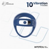 Синее интерактивное эрекционное виброкольцо Rank - Intoyou - в Хабаровске купить с доставкой