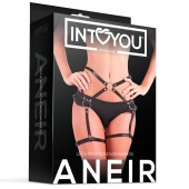 Черные стрепы на бёдра Aneir - Intoyou - купить с доставкой в Хабаровске
