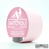 Розовый скотч для фиксации Non-Sticky Bondage Tape - 15 м. - Intoyou - купить с доставкой в Хабаровске