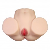 Телесный мастурбатор с 2 любовными отверстиями Olivia - Baile - в Хабаровске купить с доставкой
