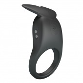 Черное перезаряжаемое виброкольцо Carlton - Baile - в Хабаровске купить с доставкой