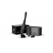 Черная секс-машина с функцией нагрева, насадками и присоской Sesh - Zalo - купить с доставкой в Хабаровске