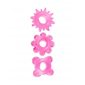 Комплект из 3 розовых эрекционных колец - Erowoman-Eroman - в Хабаровске купить с доставкой