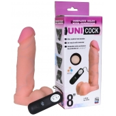 Фаллическая насадка Харнесс UNICOCK 8  с вибрацией - 20 см. - LOVETOY (А-Полимер) - купить с доставкой в Хабаровске