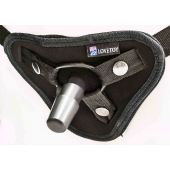 Страпон с 2 насадками и вибрацией UniStrap - 20 и 18 см. - LOVETOY (А-Полимер) - купить с доставкой в Хабаровске