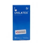 Классические презервативы Unilatex Natural Plain - 12 шт. + 3 шт. в подарок - Unilatex - купить с доставкой в Хабаровске