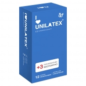 Классические презервативы Unilatex Natural Plain - 12 шт. + 3 шт. в подарок - Unilatex - купить с доставкой в Хабаровске