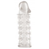 Гелевая прозрачная насадка с шипами - 12 см. - Toyfa Basic - в Хабаровске купить с доставкой