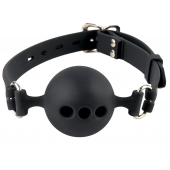 Силиконовый кляп-шар с отверстиями для дыхания Silicone Breathable Ball Gag Small - Pipedream - купить с доставкой в Хабаровске