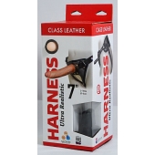 Насадка-фаллоимитатор на кожаных трусиках Harness Ultra Realistic 7  - 18 см. - LOVETOY (А-Полимер) - купить с доставкой в Хабаровске