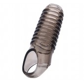 Дымчатая насадка с рёбрышками и подхватом мошонки ToyFa XLover - 12,5 см. - ToyFa - в Хабаровске купить с доставкой