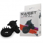 Чёрное эрекционное виброкольцо Sweet Ring с дельфинчиком - Baile - в Хабаровске купить с доставкой