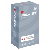 Презервативы с рёбрами Unilatex Ribbed - 12 шт. + 3 шт. в подарок - Unilatex - купить с доставкой в Хабаровске