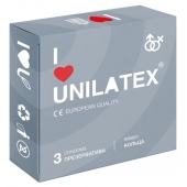 Презервативы с рёбрами Unilatex Ribbed - 3 шт. - Unilatex - купить с доставкой в Хабаровске