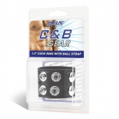 Ремень на член и мошонку 1.5  Cock Ring With Ball Strap - BlueLine - купить с доставкой в Хабаровске