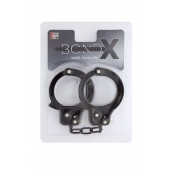Чёрные наручники из листового металла BONDX METAL CUFFS BLACK - Dream Toys - купить с доставкой в Хабаровске