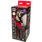 Пояс харнесс премиум класса WOMAN SIMPLEX(S) с 3 черными насадками - LOVETOY (А-Полимер) - купить с доставкой в Хабаровске