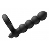 Насадка для двойного проникновения Double Fun Cock Ring with Double Penetration Vibe - XR Brands - в Хабаровске купить с доставкой
