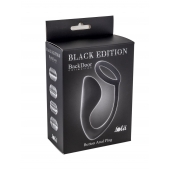 Чёрное эрекционное кольцо с анальной пробкой Button Anal Plug - Lola Games - в Хабаровске купить с доставкой