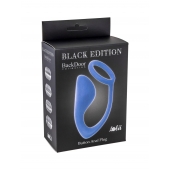 Синее эрекционное кольцо с анальной пробкой Button Anal Plug - Lola Games - в Хабаровске купить с доставкой