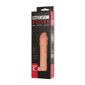 Телесная насадка-удлинитель Extension sleeve с подхватом - 17 см. - Sitabella - в Хабаровске купить с доставкой
