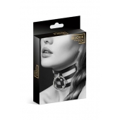 Чёрный тройной чокер с большим кольцом - Bijoux Pour Toi - купить с доставкой в Хабаровске