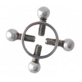 Серебристые зажимы для сосков на винтах - ToyFa - купить с доставкой в Хабаровске