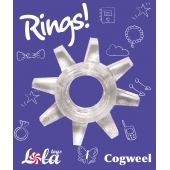 Прозрачное эрекционное кольцо Rings Cogweel - Lola Games - в Хабаровске купить с доставкой
