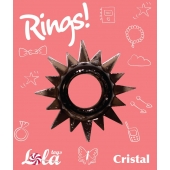 Чёрное эрекционное кольцо Rings Cristal - Lola Games - в Хабаровске купить с доставкой