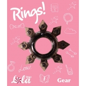 Чёрное эрекционное кольцо Rings Gear - Lola Games - в Хабаровске купить с доставкой