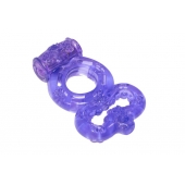 Фиолетовое эрекционное кольцо Rings Treadle с подхватом - Lola Games - в Хабаровске купить с доставкой