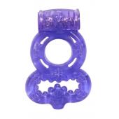 Фиолетовое эрекционное кольцо Rings Treadle с подхватом - Lola Games - в Хабаровске купить с доставкой