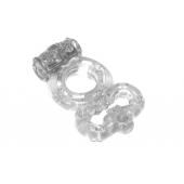 Прозрачное эрекционное кольцо Rings Treadle с подхватом - Lola Games - в Хабаровске купить с доставкой