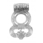 Прозрачное эрекционное кольцо Rings Treadle с подхватом - Lola Games - в Хабаровске купить с доставкой