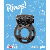 Черное эрекционное кольцо с вибрацией Rings Axle-pin - Lola Games - в Хабаровске купить с доставкой