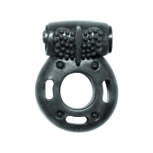Черное эрекционное кольцо с вибрацией Rings Axle-pin - Lola Games - в Хабаровске купить с доставкой
