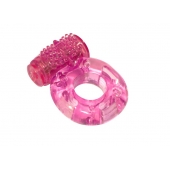 Розовое эрекционное кольцо с вибрацией Rings Axle-pin - Lola Games - в Хабаровске купить с доставкой