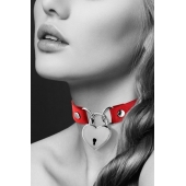 Красный чокер с замком в форме сердца - Bijoux Pour Toi - купить с доставкой в Хабаровске
